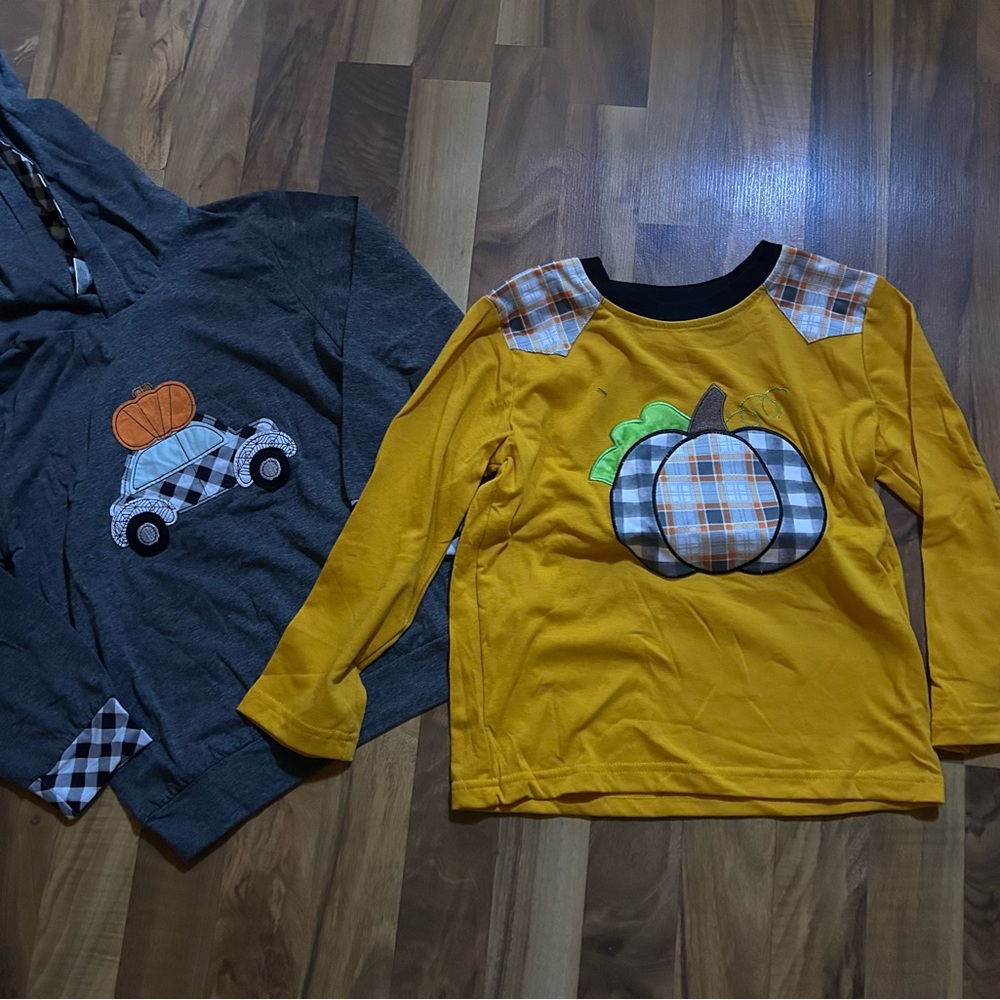 Pumpkin Themed Kids' Long Sleeve Shirts